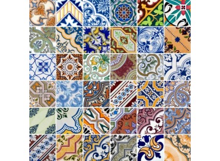 Azulejo cartela coleção português retrô 02